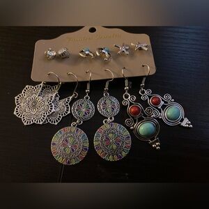 3/$20 Bohemian style earring set - 6 pair set. Brand new & never worn